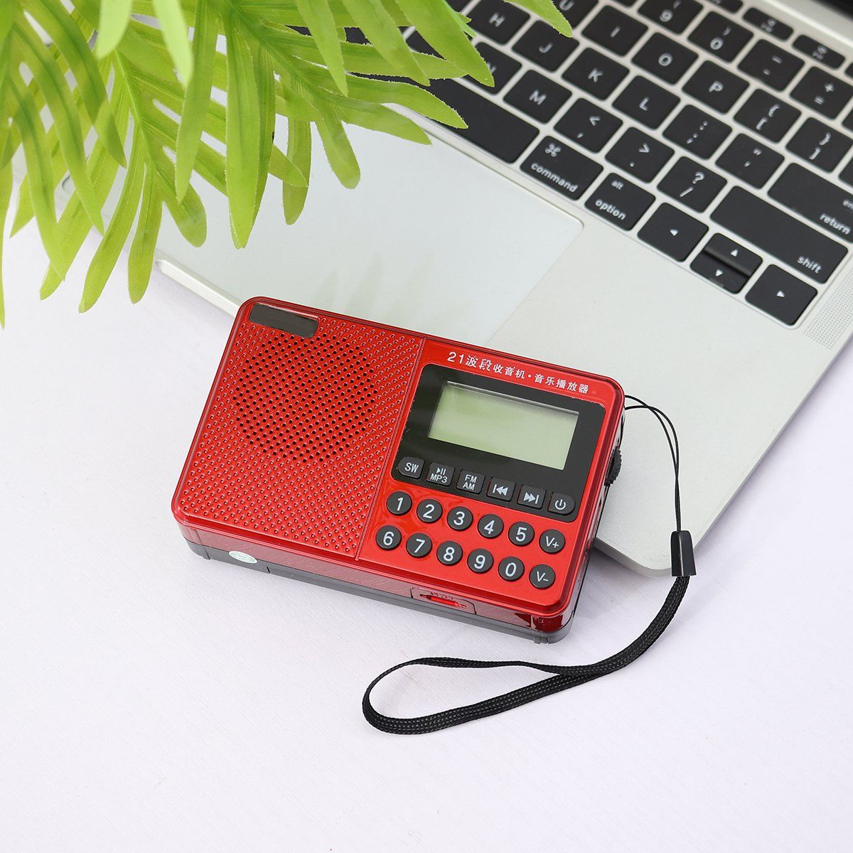 Portable-FM-AM-SW-21-Bands-DSP-Digital-Radio-USB-TF-Card-MP3-Music-Player-Speaker-With-Telescopic-An-1688399