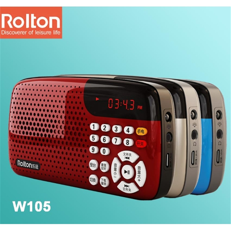 Rolton-W105-Portable-Mini-FM-Radio-Speaker-Music-Player-Tf-Card-With-LED-Display-And-Flashlight-1130645