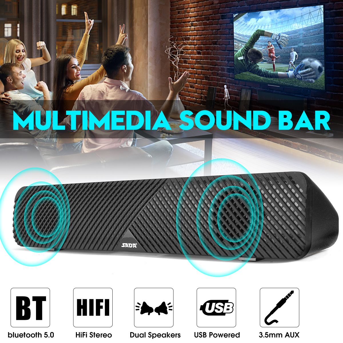 SADA-V-108-Computer-bluetooth-50-Sound-Bar-HiFi-Stereo-USB-Powered-Multimedia-Speaker-Office-Home-Sp-1683000