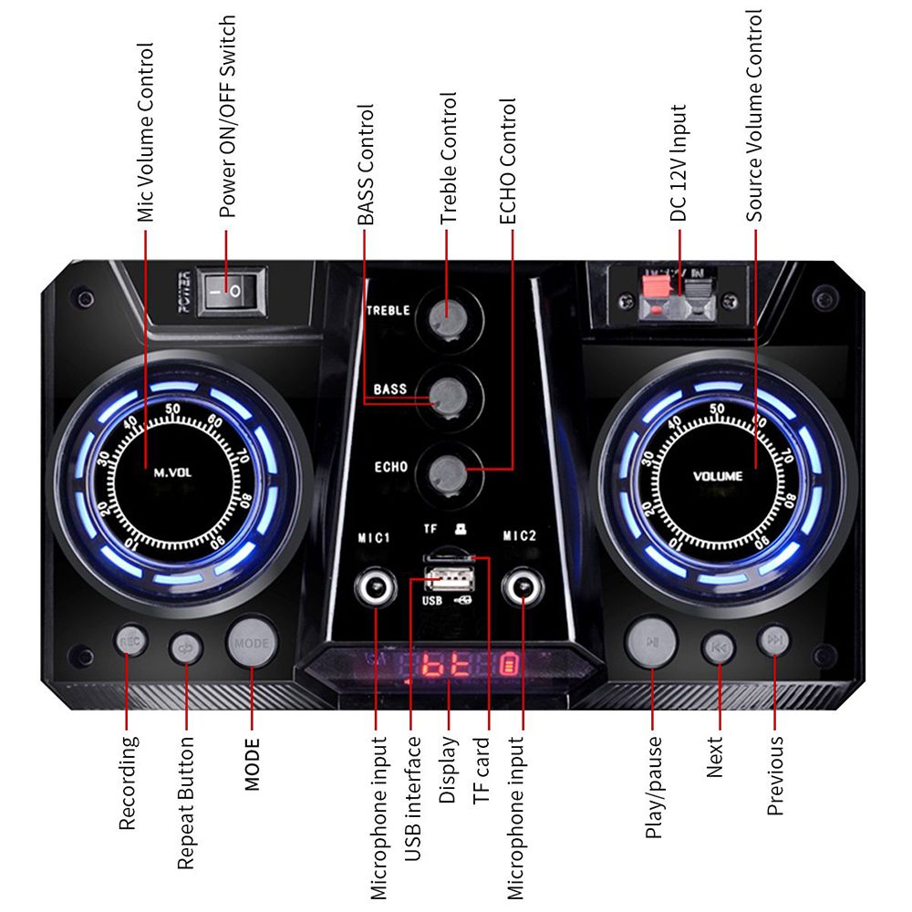 Shinco-PI12-Bluetooth-Speakers-DJ-Light-Speaker-High-Power-Column-12-innch-Woofer-Portable-Karaoke-S-1763188