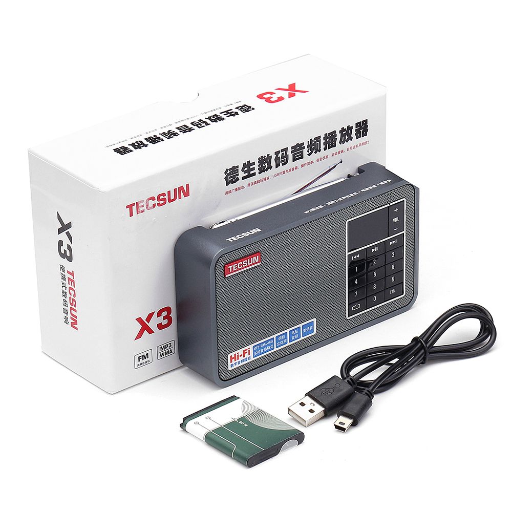 Tecsun-X3-FM-64-108MHz-Radio-Receiver-MP3-Player-Speaker-Support-TF-Card-1291315