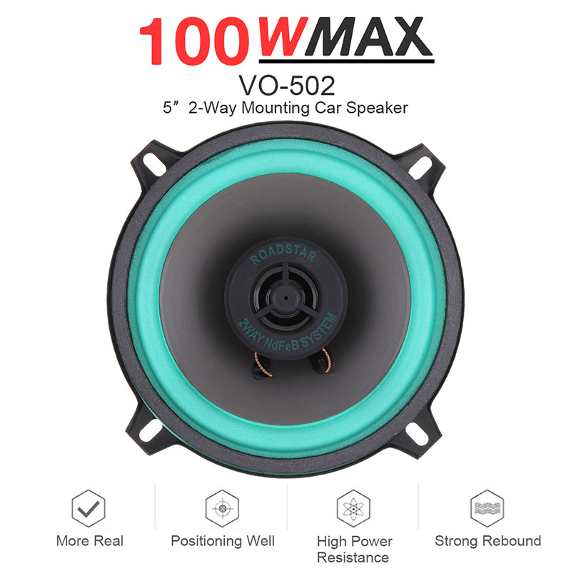 VO-502-5quot-2-Way-Mounting-Car-Speaker-100W-Car-Stereo-Speaker-HiFi-Audio-Vehicle-Coaxial-Speaker-A-1716308