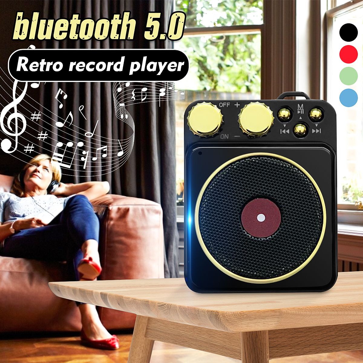 Wireless-bluetooth-50-Speaker-Retro-Record-Player-FM-Radio-AUX-Dual-Antenna-Mini-Portable-Speaker-1627045