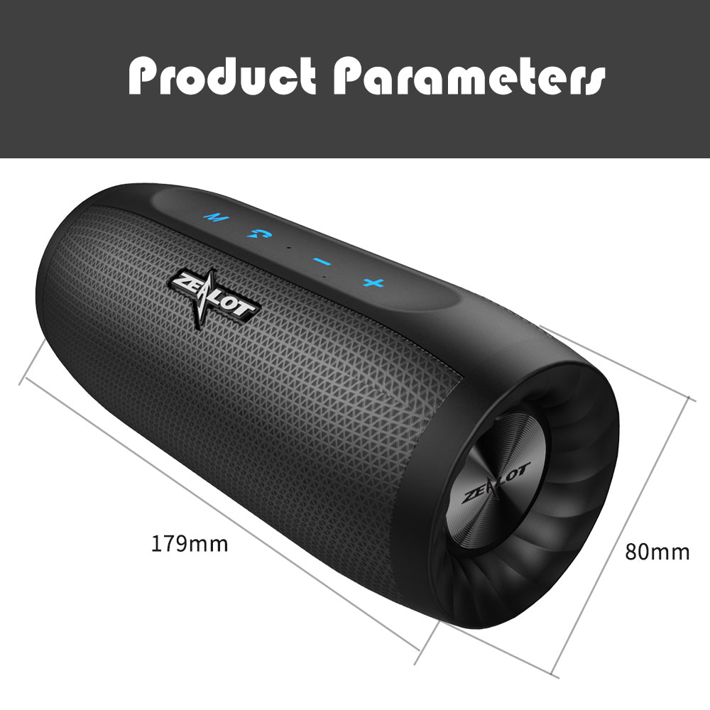 Zealot-B16-Portable-Wireless-bluetooth-Speaker-IPX5-Waterproof-TF-Card-4000mAh-Bass-Subwoofer-1337007