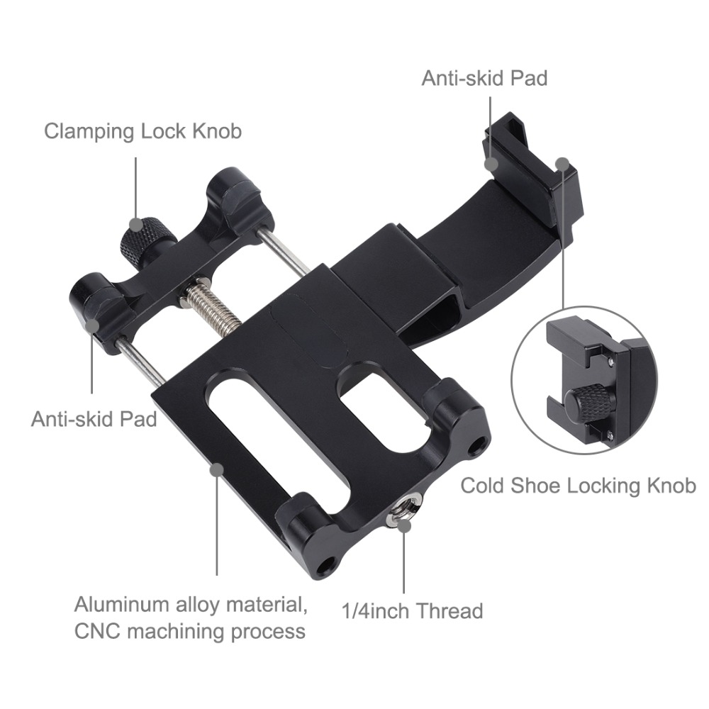 PULUZ-PU333-Multifunction-Aluminum-Alloy-Phone-Fixing-Clamp-Expansion-Holder-Mount-Bracket-for-DJI-O-1534587