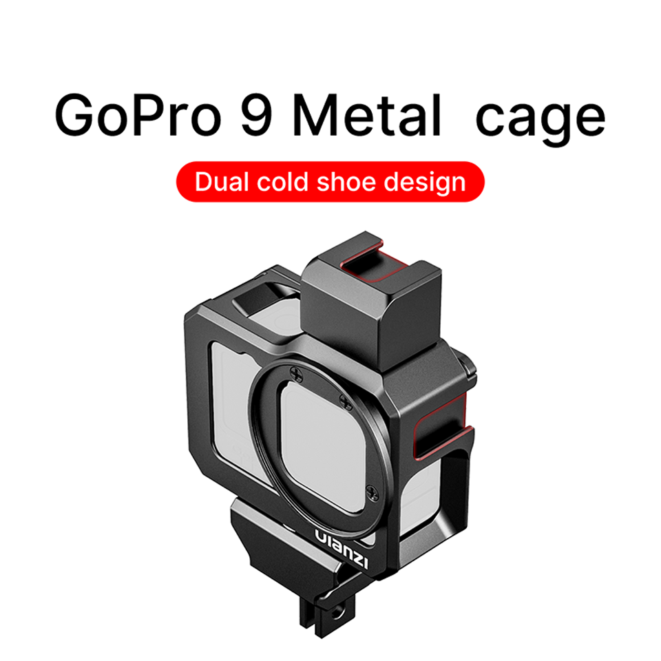 Ulanzi-Aluminum-Alloy-Housing-Camera-Cage-for-Gopro-Hero-9-Black-Accessories-Anti-fall-Cold-Boot-Exp-1749460