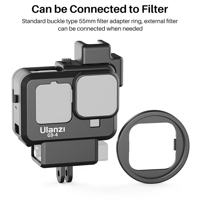 Ulanzi-Lightweight-Rabbit-Cage-for-GoPro-Hero-9-Black-Dual-Cold-Shoe-Camera-Cover-1749468