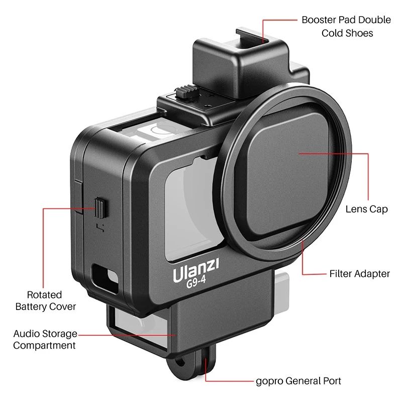 Ulanzi-Lightweight-Rabbit-Cage-for-GoPro-Hero-9-Black-Dual-Cold-Shoe-Camera-Cover-1749468