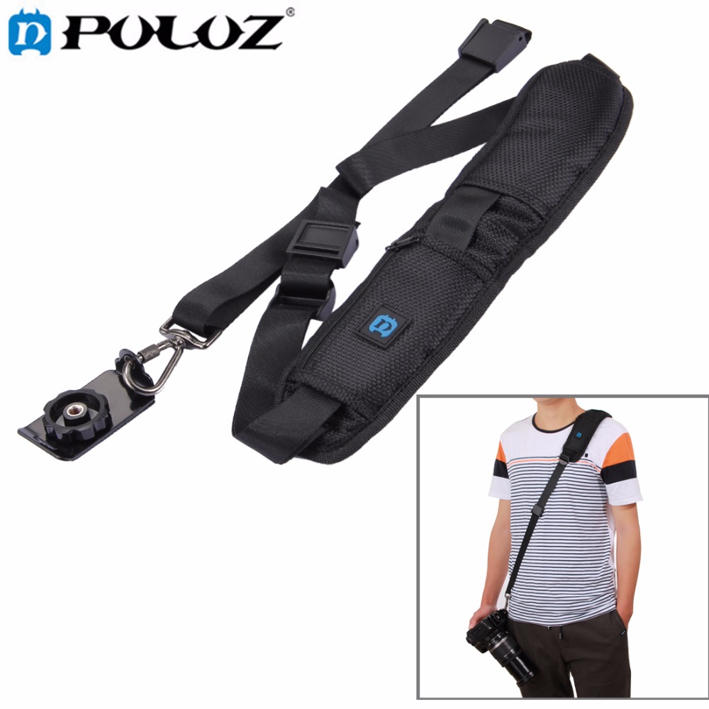 PULUZ-PU6001-Quick-Release-Anti-Slip-Soft-Nylon-Single-Shoulder-Camera-Neck-Strap-with-Metal-Hook-1177318