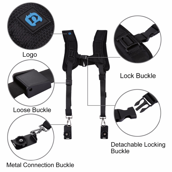 Quick-Release-Double-Harness-Soft-Pads-Decompression-Foam-Shoulder-Strap-Belt-for-DSLR-Cameras-1154291