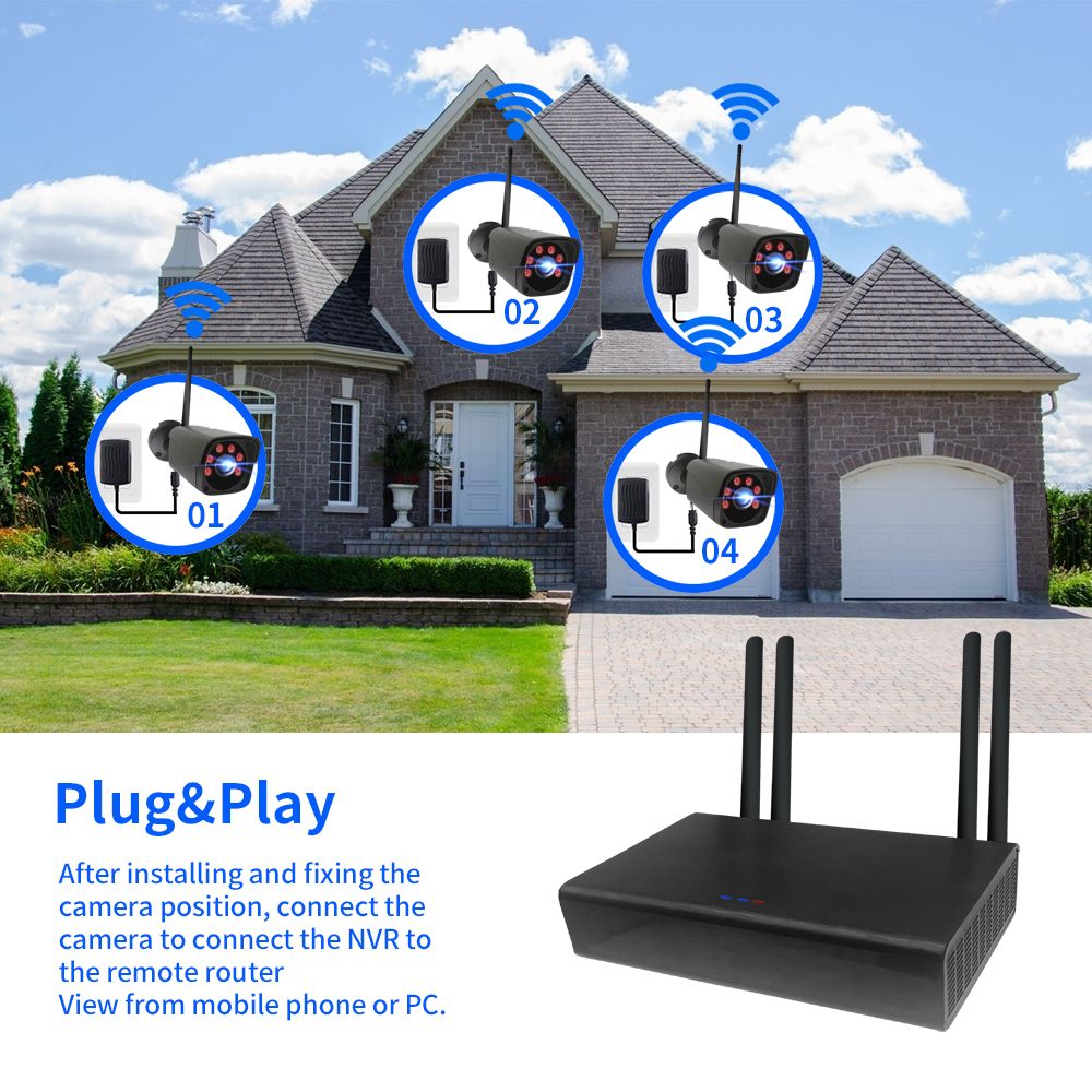 GUUDGO-4CH-20MP-1080P-Wireless-Black-Surveillance-Camera-System-Kits-outdoorIndoor-Weatherproof--P2P-1745110