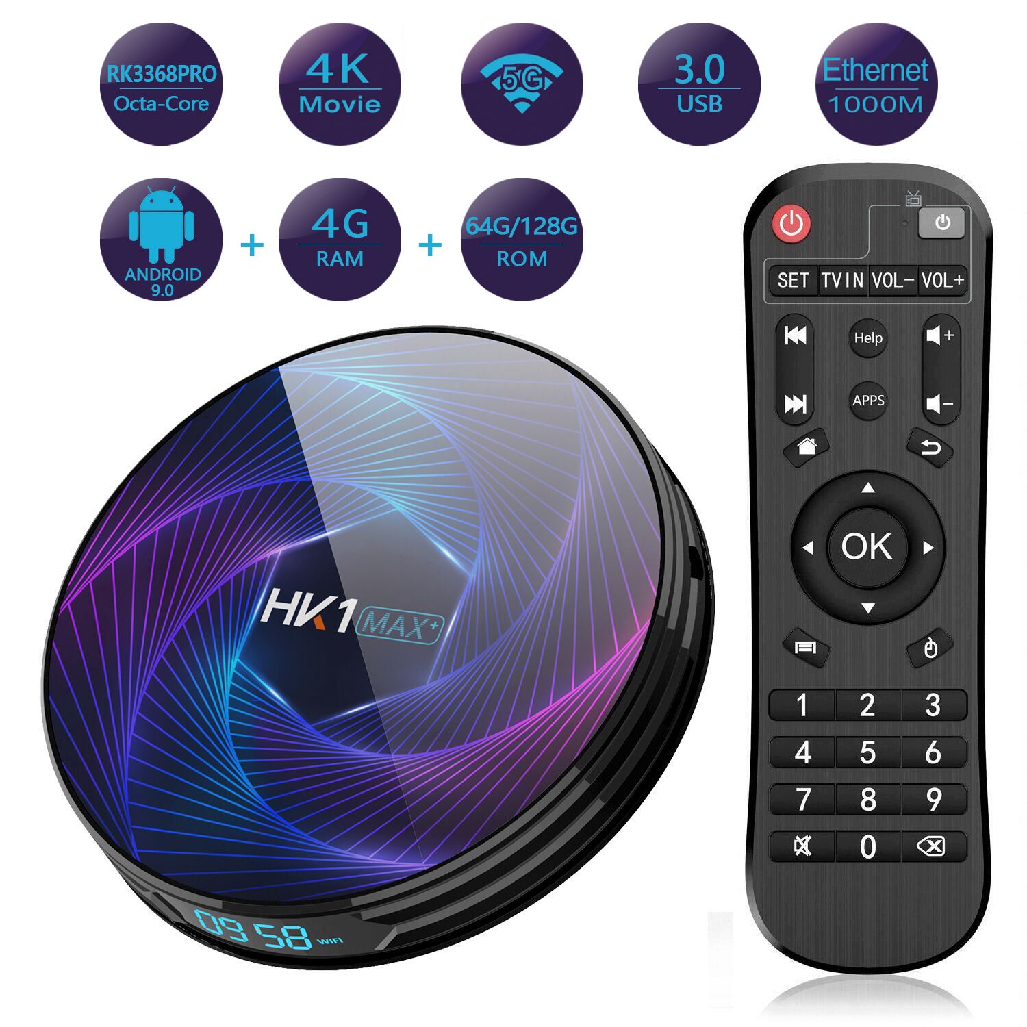 HK1-Max-Plus-RK3368PRO-Octa-Core-4GB-RAM-128GB-ROM-1000M-LAN-5G-WIFI-bluetooth40-Android-90-4K-TV-Bo-1587902