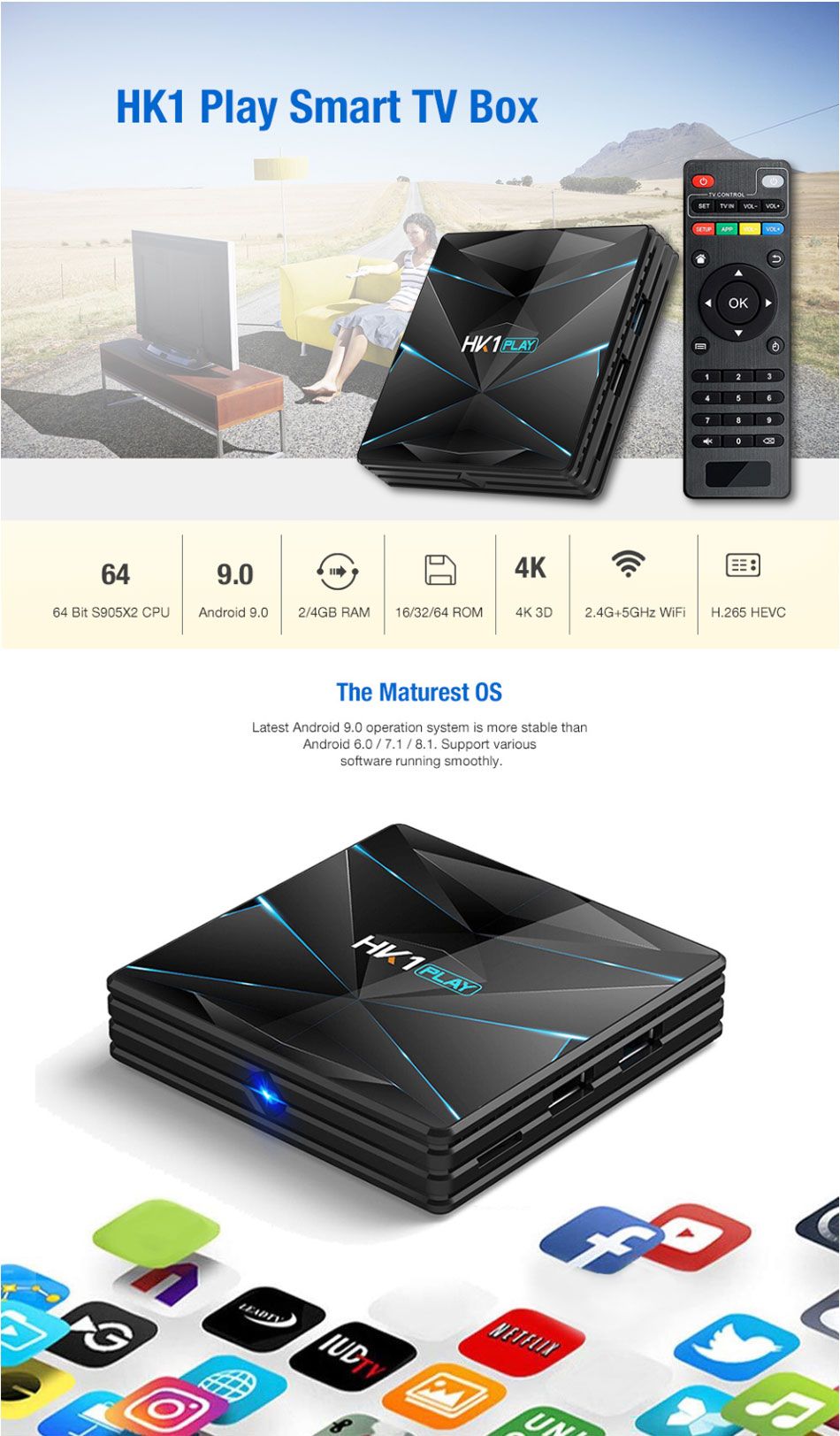 HK1-Play-Amlogic-S905X2-4GB-DDR4-RAM-64GB-EMMC-ROM-5G-WIFI-bluetooth-41-Android-90-4K-H265-TV-Box-1468021