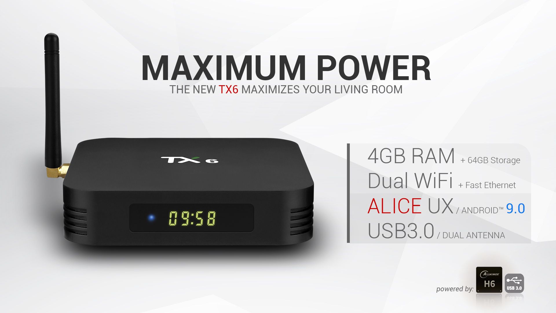 Tanix-TX6-Allwinner-H6-4GB-RAM-64GB-ROM-5G-WIFI-bluetooth-41-Android-90-4K-USB-30-TV-Box-1403110