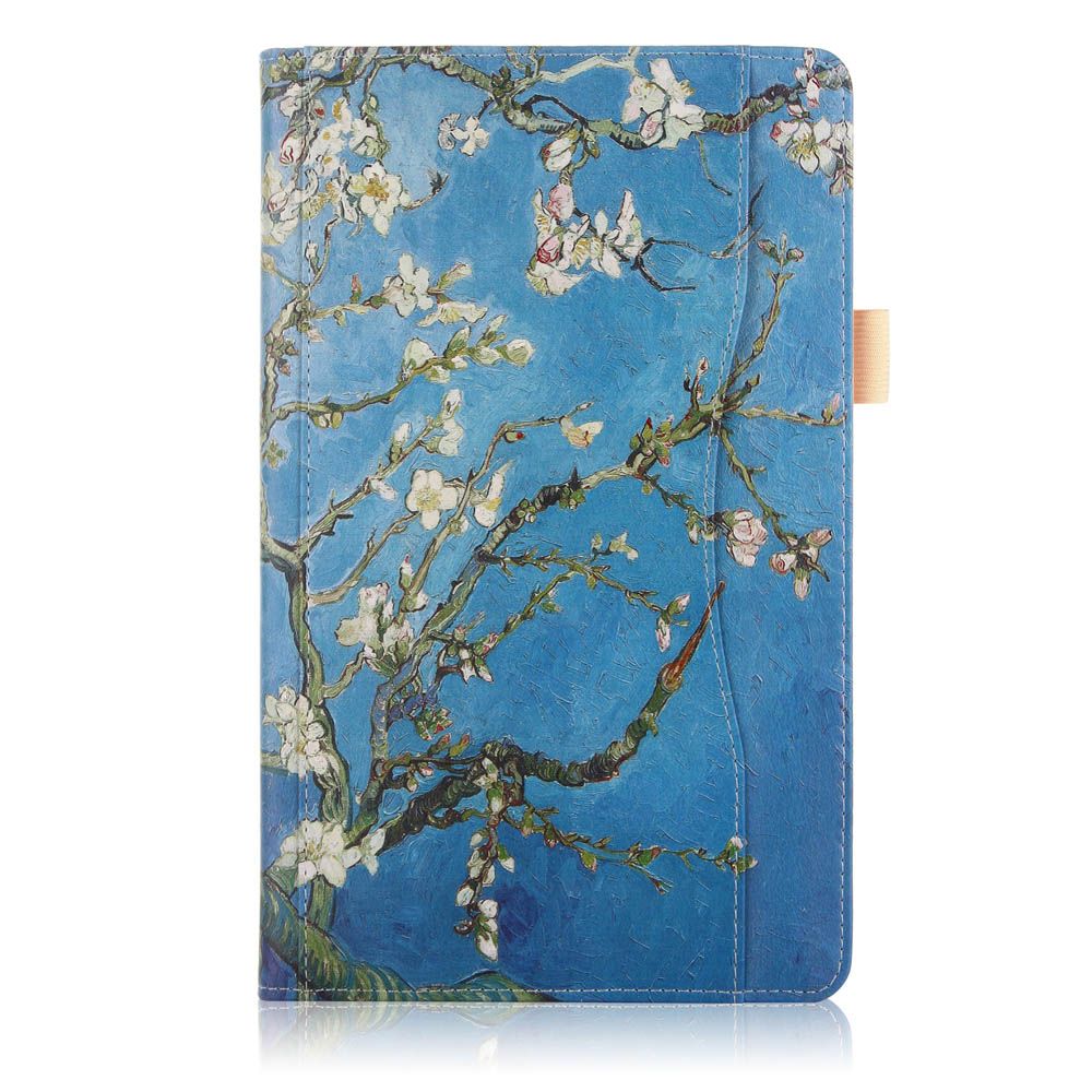 Folio-Stand-Printing-Tablet-Case-Cover-for-Samsung-Galaxy-Tab-A-105-T590-T595-T597-Tablet---Apricot--1462593