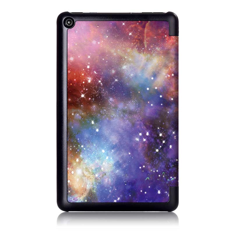 Tri-Fold-Pringting-Tablet-Case-Cover-for-New-F-ire-HD-7-2019--The-Milky-Way-1521104