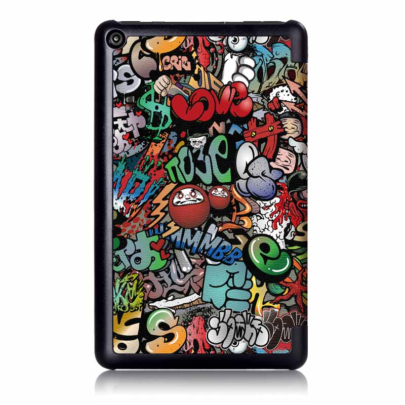 Tri-Fold-Pringting-Tablet-Case-Cover-for-New-F-ire-HD-7-2019-Doodle-1521072