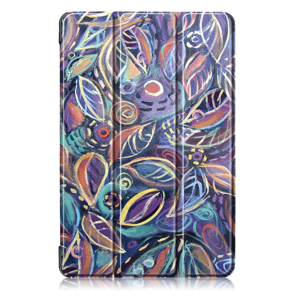 Tri-Fold-Pringting-Tablet-Case-Cover-for-Samsung-Galaxy-Tab-S5E-SM-T7290-SM-T725-Tablet---Tree-Leave-1488214