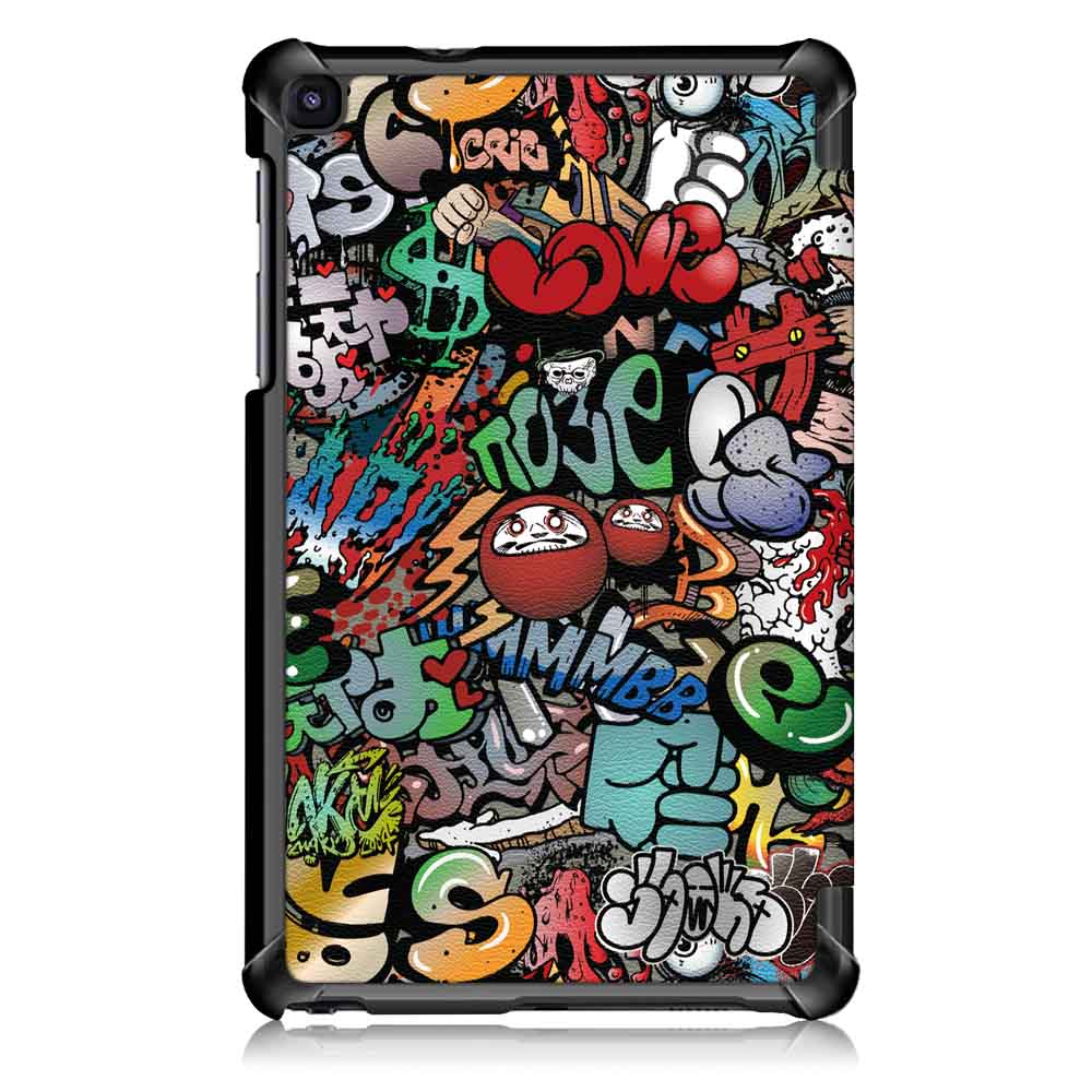 Tri-Fold-Pringting-Tablet-Cover-for-Samsung-Galaxy-Tab-A-80-2019-SM-P200-P205-Tablet---Doodle-1487830