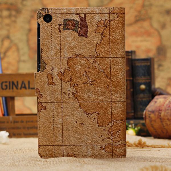 World-Map-PU-Leather-Wallet-Case-For-Google-Nexus-7-2nd-Gen-86002