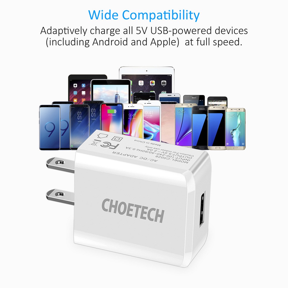 CHOETECH-10W-5V-2A-Wall-Charger-Power-Adapter-for-Smartphone-Tablet-1630124