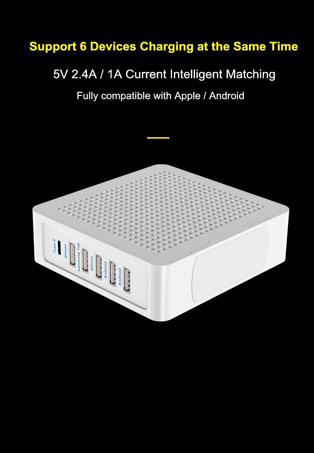 EU-US-40W-5V24A-6-Ports-Type-C-USB-Quick-Charger-Power-Adapter-for-Tablet-Smartphone-1663833