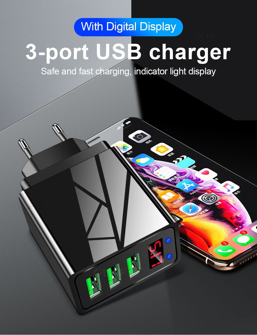 Gragas-Mobile-Phone-Fast-Charger-Power-Adapter-Digital-Display-Lithium-Battery-Charger-3USB-Port-31A-1735945