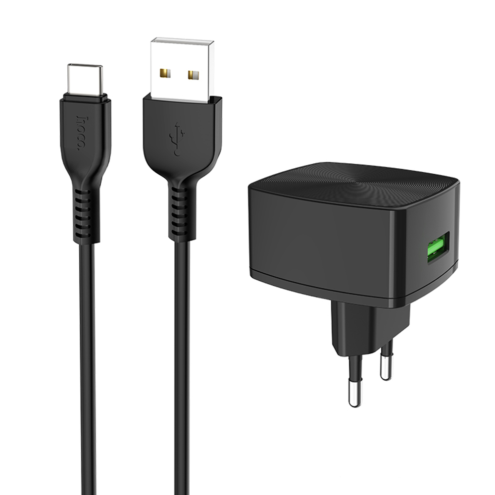 HOCO-C70A-EU-QC30-Charge-Power-Adapter-With-Type-C-Cable-For-Tablet-Smartphone-1564319