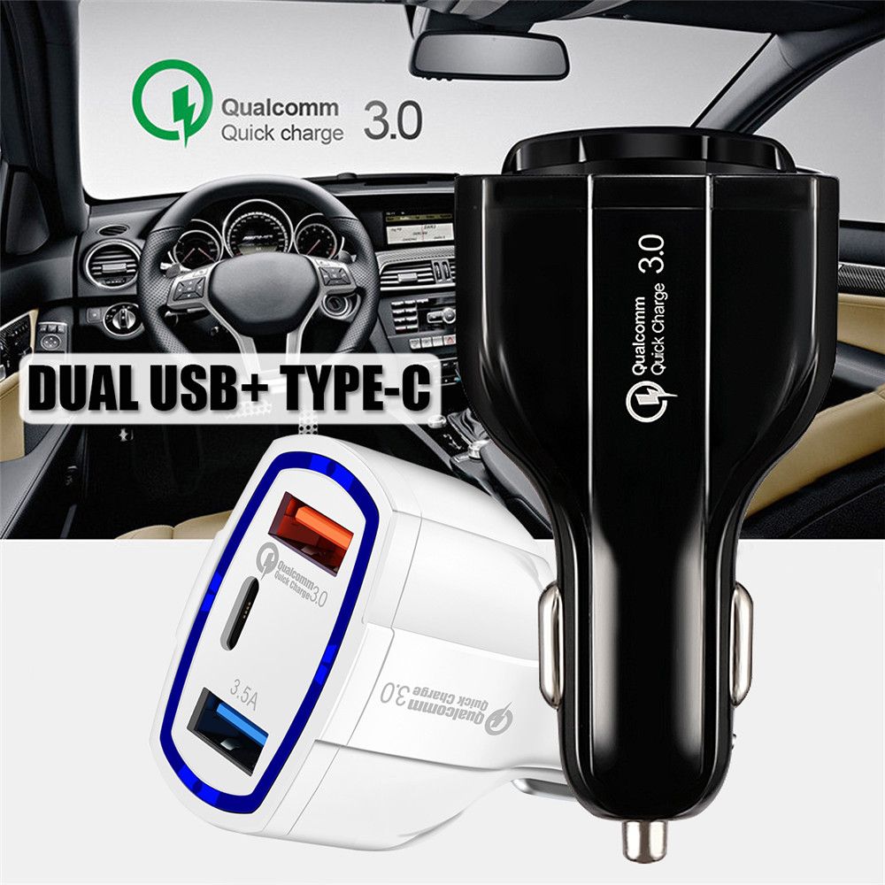 Quick-Charge-Dual-USB-Type-C-Car-Charger-For-Smartphone-Tablet-1328031