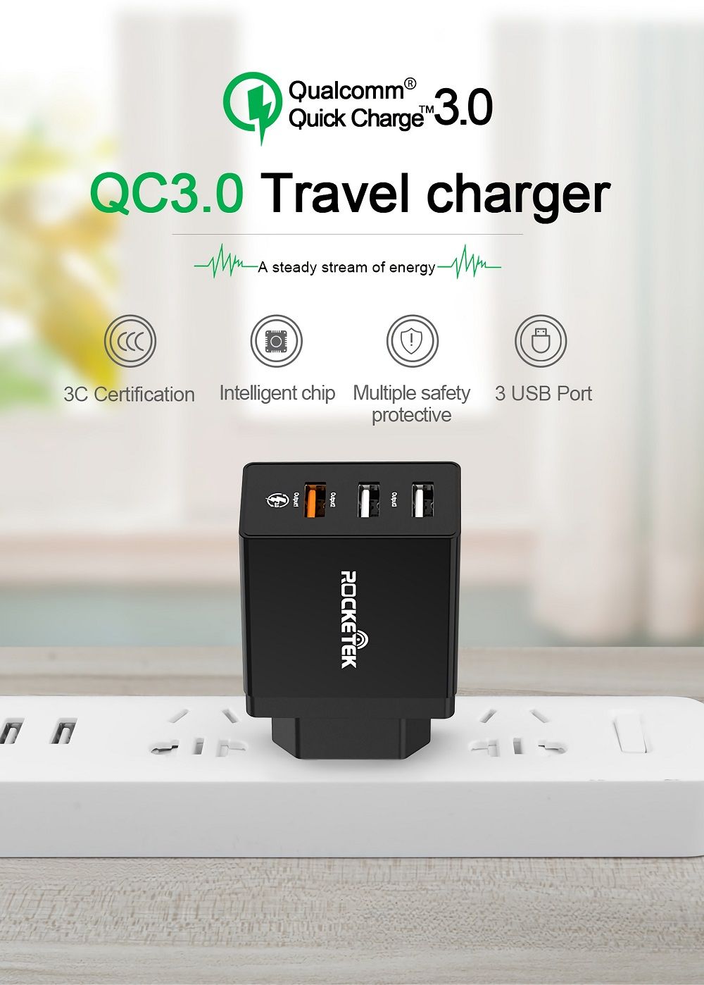 Rocketek-3-Ports-30W-QC30-24A-QC-Fast-Charging-USB-Charger-Power-Adapter-for-Samsung-Huawei-Smartpho-1686189