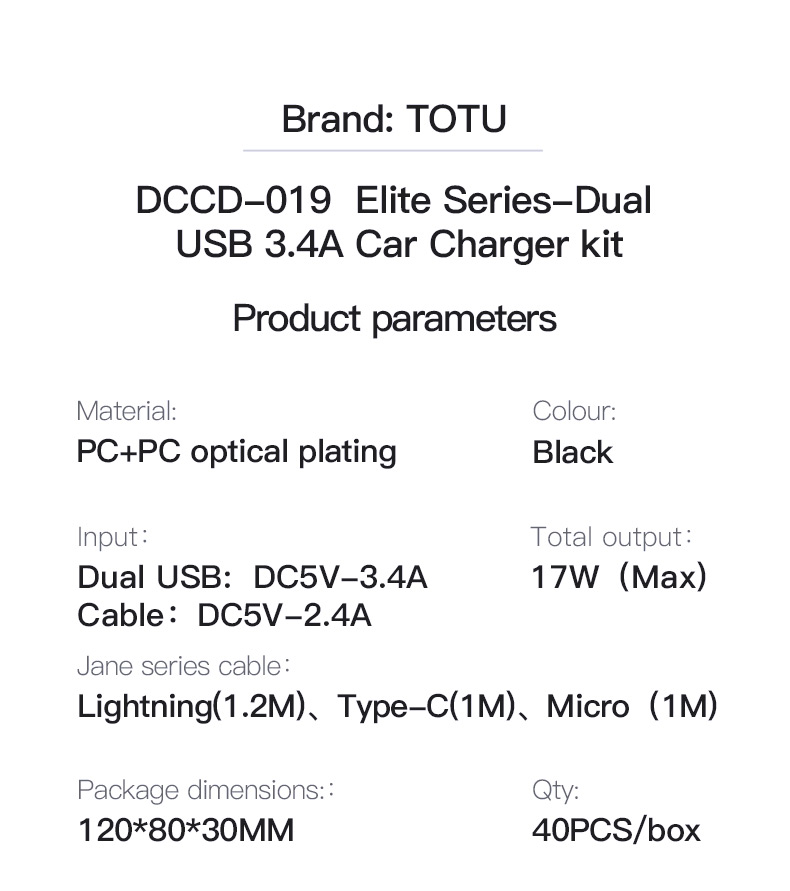 TOTU-DCCD-019-Dual-USB-34A-Car-Charger-Kit-with-Type-C-Cable-1687459