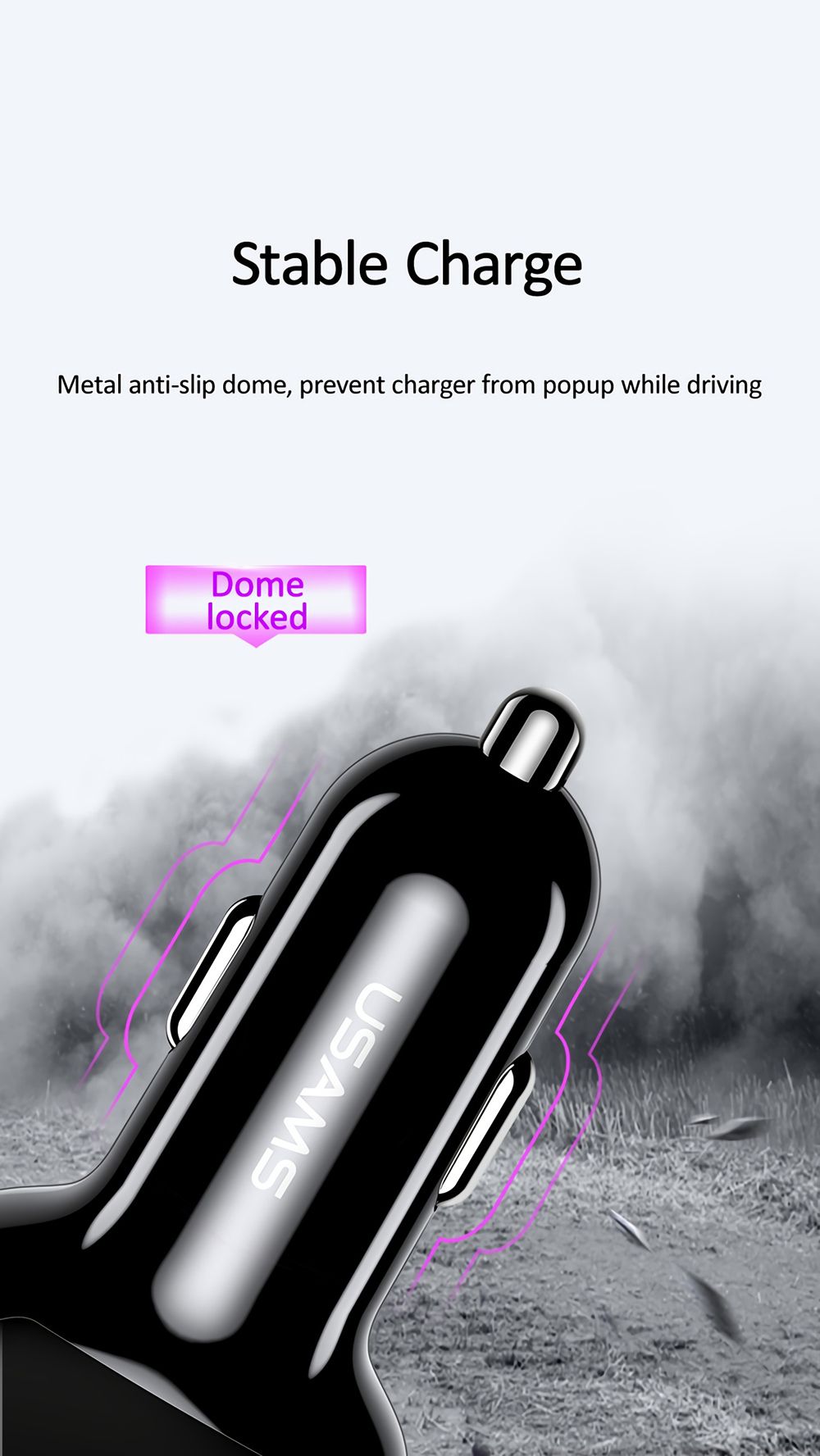 USAMS-US-CC100-1-C17-5V-24A-5V-1A-QC30-3-USB-Port-Car-Charger-for-Tablet-Smartphone-1705552