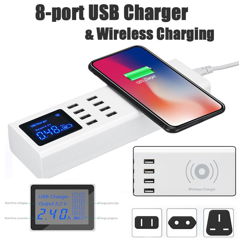 Universal-UKUSEU-8-Port-USB-Charger-Station-With-Wireless-Charger-For-Tablet-Cellphone-1296034