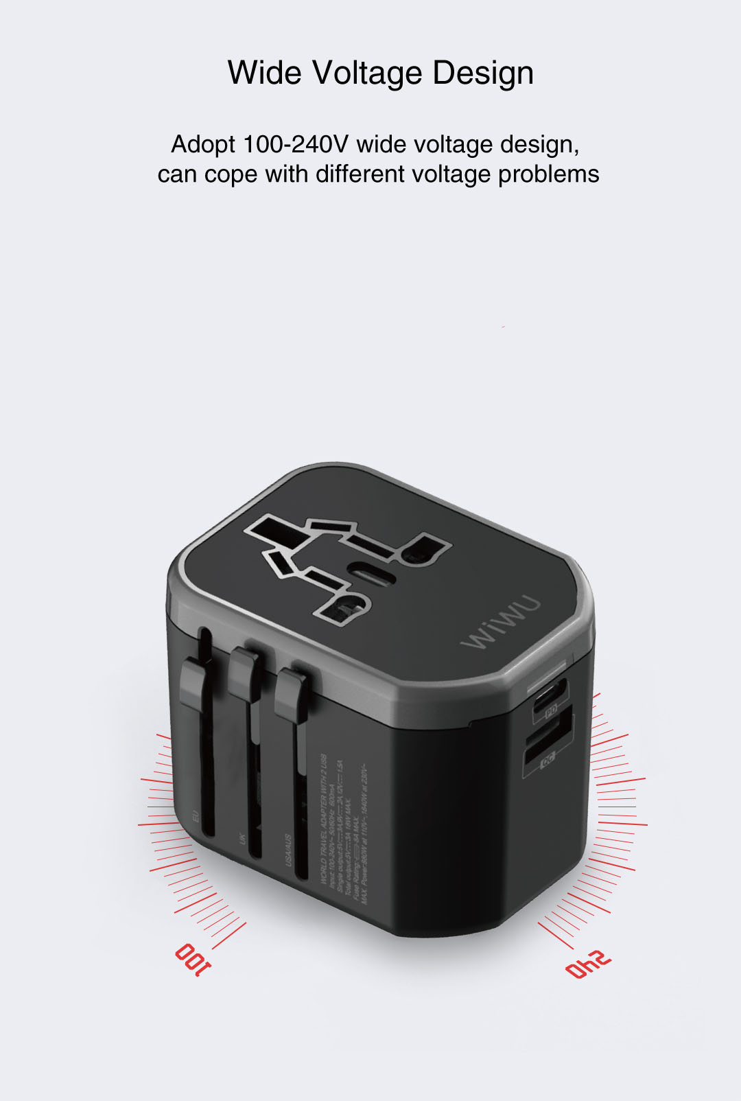 WIWU-UA-304-Charger-Adapter-Travel-Charger-with-Contractive-Plug-PD-Type-C-Ports-QC-USB-Port-1685586