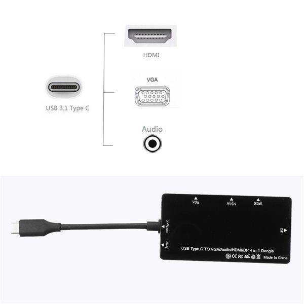 4-in-1-Dongle-USB-Type-C-TO-VGA-Audio-HDMI-DP-Adapter-Hub-HD-1280P-Splitter-1159815