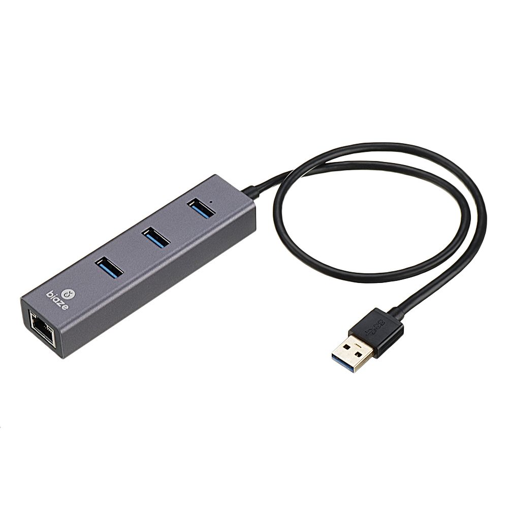 BIAZE-ZH2-Aluminum-Alloy-USB-30-to-3-Port-USB-30--1000Mbps-Gigabit-RJ45-Ethernet--Hub-1517992