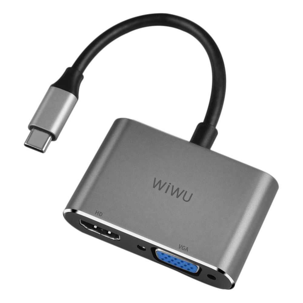 WIWU-A20VH-Lite-2-in-1-Type-C-to-HDVGA-Converter-Multifunctional-USB-HUB-Adapter-1577571