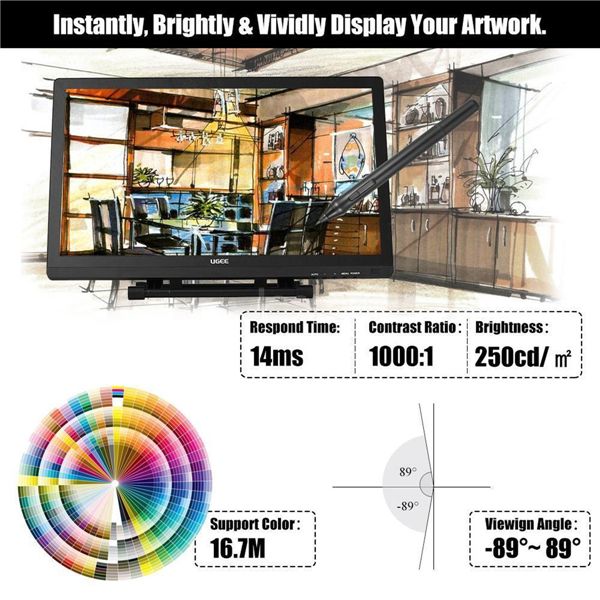 Ug-2150-Ugee2150-Graphic-Drawing-Board-Monitor-With-2-Pens-Screen-Protector-Glove-1635007