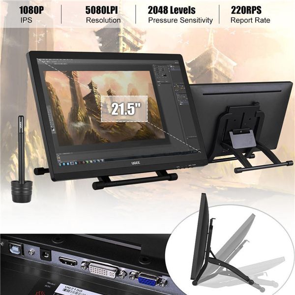 Ug-2150-Ugee2150-Graphic-Drawing-Board-Monitor-With-2-Pens-Screen-Protector-Glove-1635007
