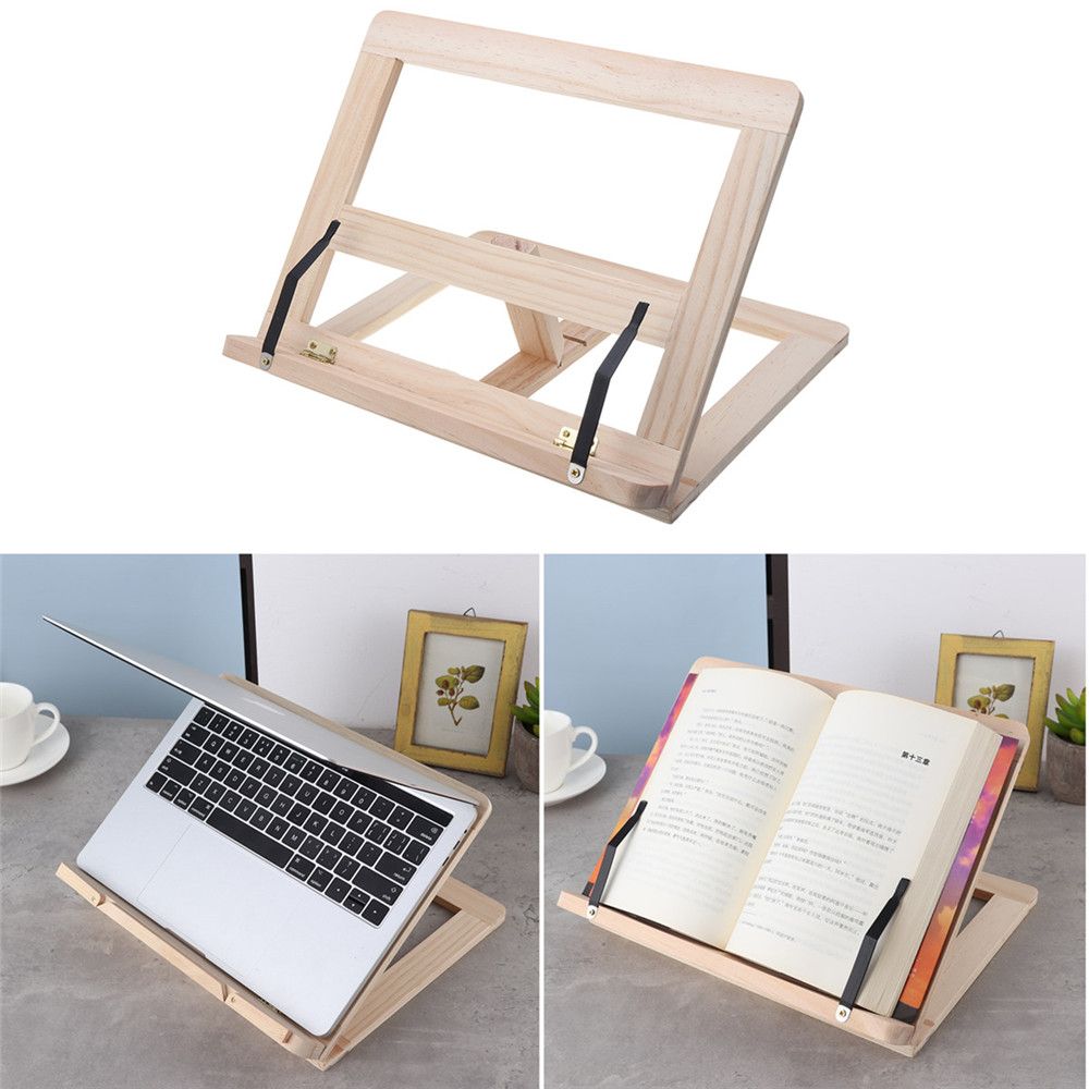 Multifunctional-Foldable-Wood-Book-Tablet-Stand-Cookbook-Holder-Adjustable-Reading-Rack-1426050