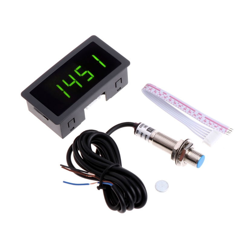 DC-8-24V-4-Digital-LED-Tachometer-RPM-Speed-Meter-with-Hall-Proximity-Switch-Sensor-NPN-10-9999RPM-1650722