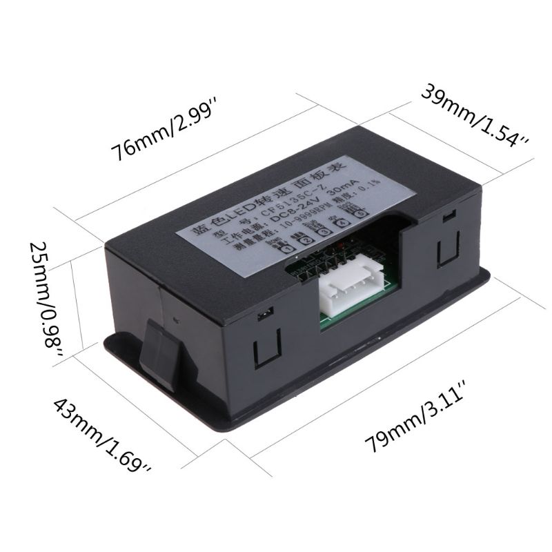 DC-8-24V-4-Digital-LED-Tachometer-RPM-Speed-Meter-with-Hall-Proximity-Switch-Sensor-NPN-10-9999RPM-1650722