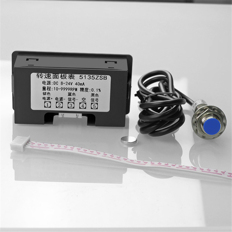 High-Precision-Digital-Frequency-Tachometer-056quot-4-LED-DC-8-15V-Car-Motor-Speed-Meter-RPM-Speed-T-1650724