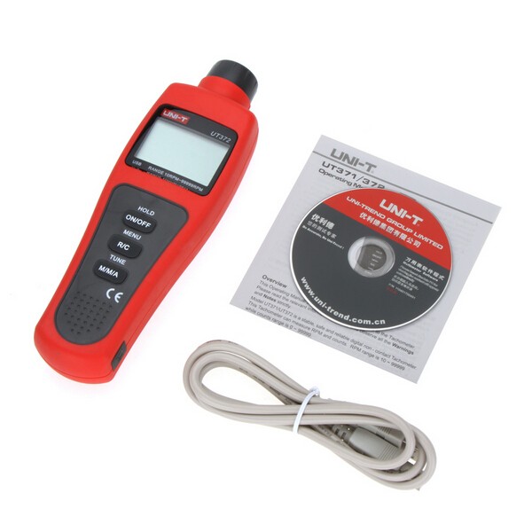 UNI-T-UT372-Lcd-Display-Digital-Non-Contact-USB-Interface-Tachometer-10RPM-99999RPM-1020235