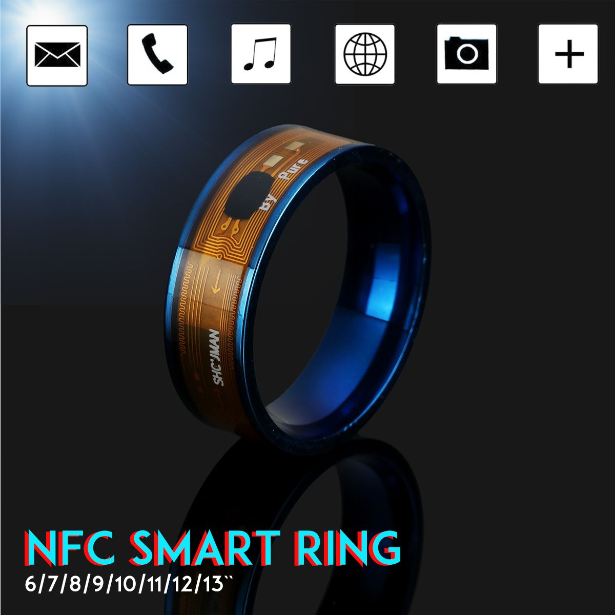 Blue-Color-NTAG213-NFC-Tag-Finger-Ring-Multifunctional-Intelligent-Ring-Titanium-Steel-Smart-Wear-Fi-1559066
