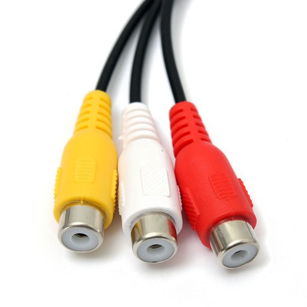 25mm-20cm-Male-to-3-RCA-Female-Jack-Splitter-Audio-Video-AV-Adaptor-Cable-Extension-Lead-1056068