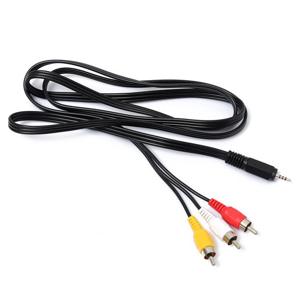 5ft15m-25mm-Jack-Male-Plug-To-3-RCA-Male-Phono-Audio-Video-AV-Out-Cable-1014787