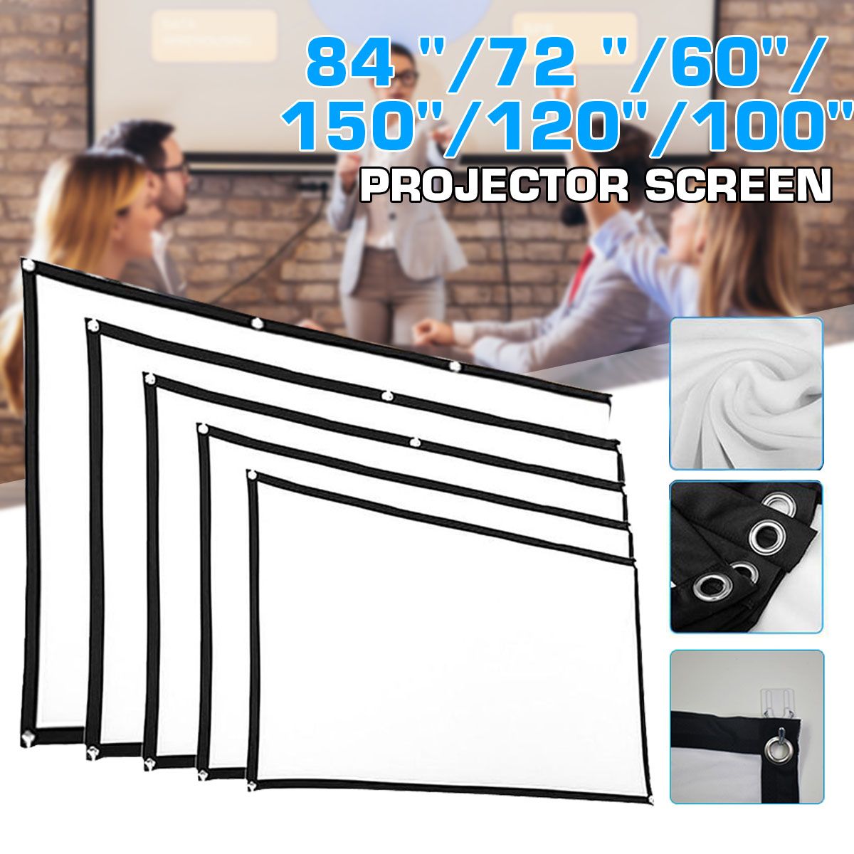 607284100120150-Inch-169-Projector-Screen-Home-Projection-Manual-Hanging-Home-Theater-Movie-1713594