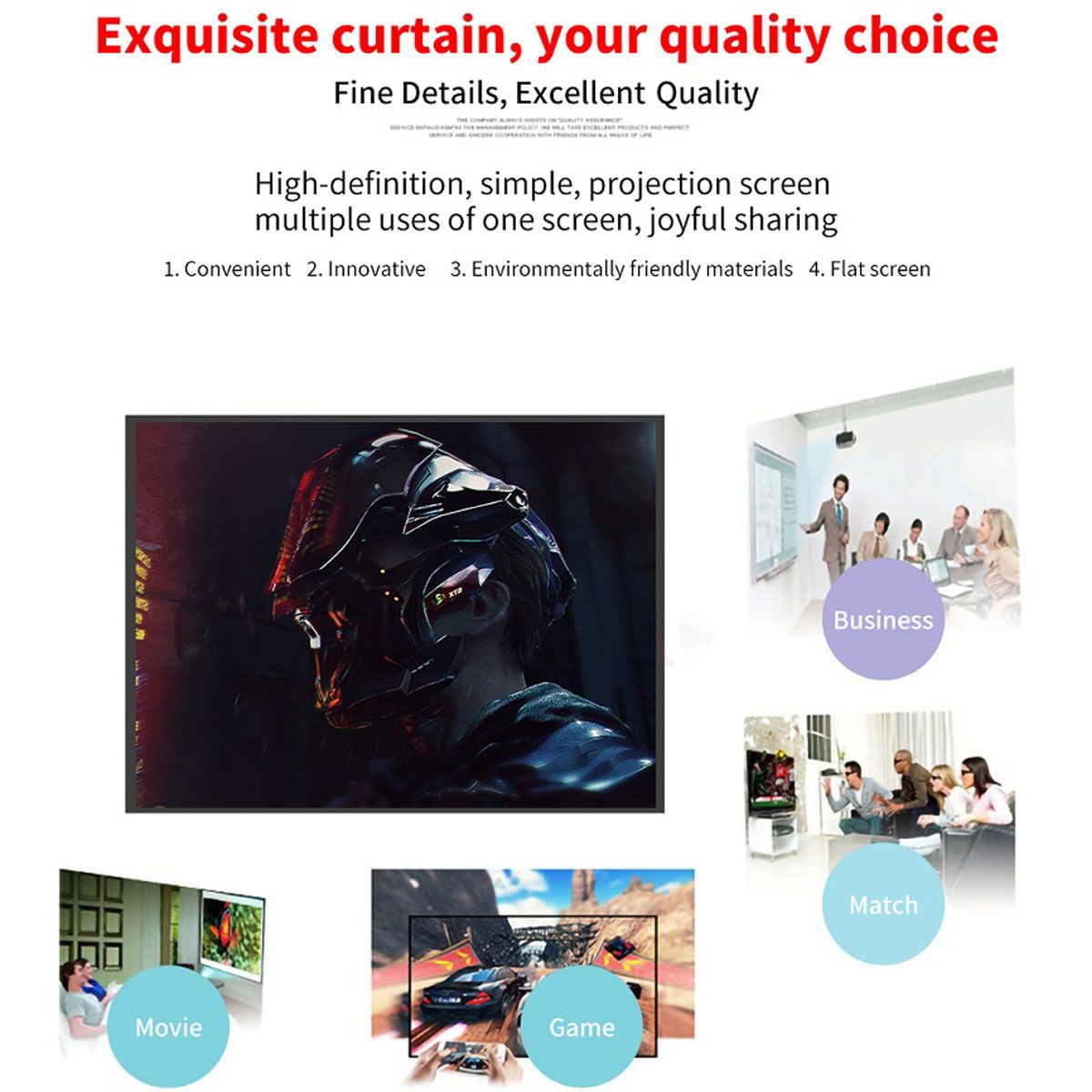 607284100120150-Inch-169-Projector-Screen-Home-Projection-Manual-Hanging-Home-Theater-Movie-1713594