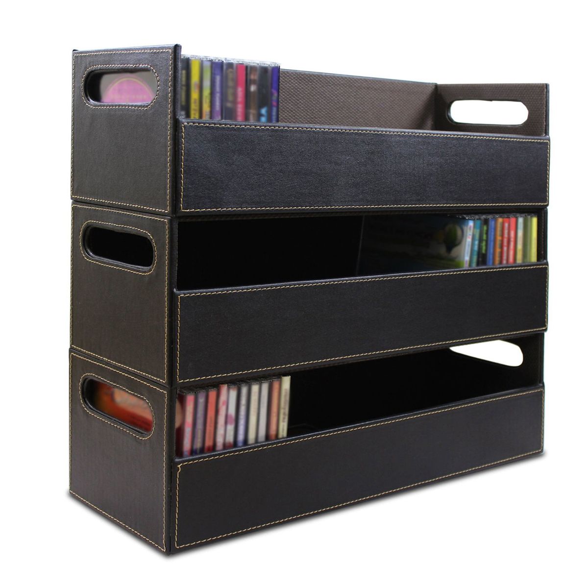 CD-DVD-Disk-Storage-Box-Case-Rack-Holder-Stacking-Tray-Shelf-Space-Organizer-1126834